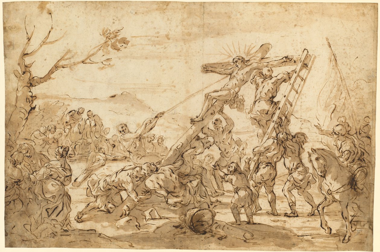 举起的十字架 作者 卢卡·乔丹奴（Luca Giordano）