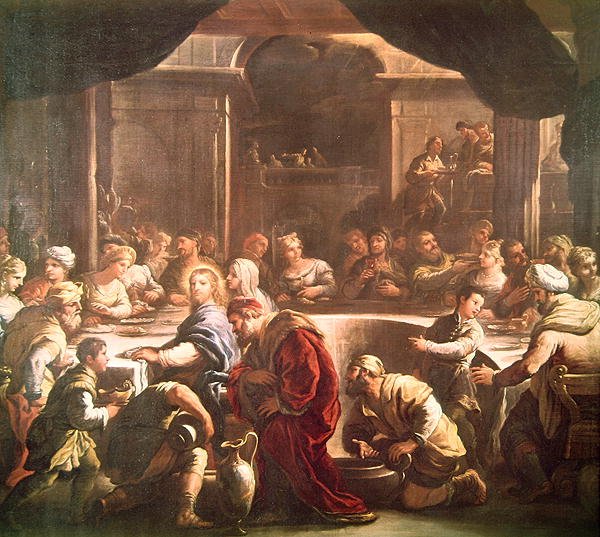 迦纳的婚宴（油） 作者 卢卡·乔丹奴（Luca Giordano）