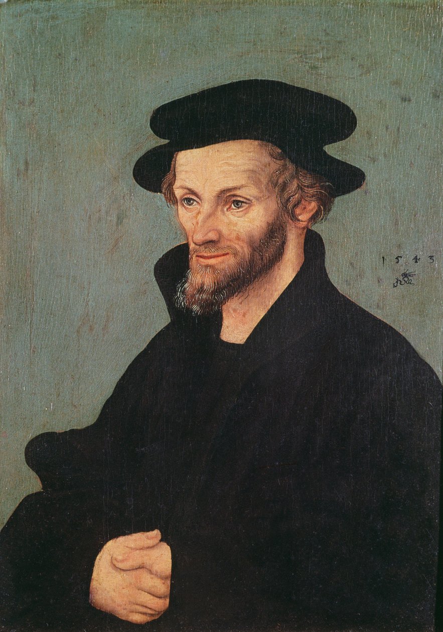 Philipp Melanchthon（1497-1560）1543的肖像 作者 卢卡斯·克拉纳赫