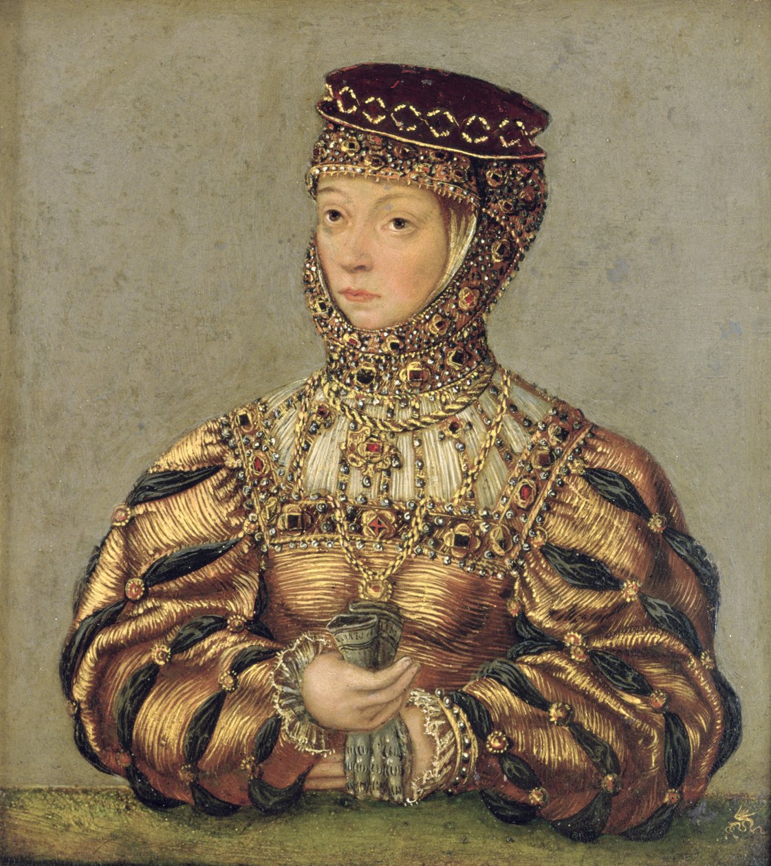 Barbara Radziwill，c.1553-56（铜上油） 作者 卢卡斯·克拉纳赫（Lucas Cranach）