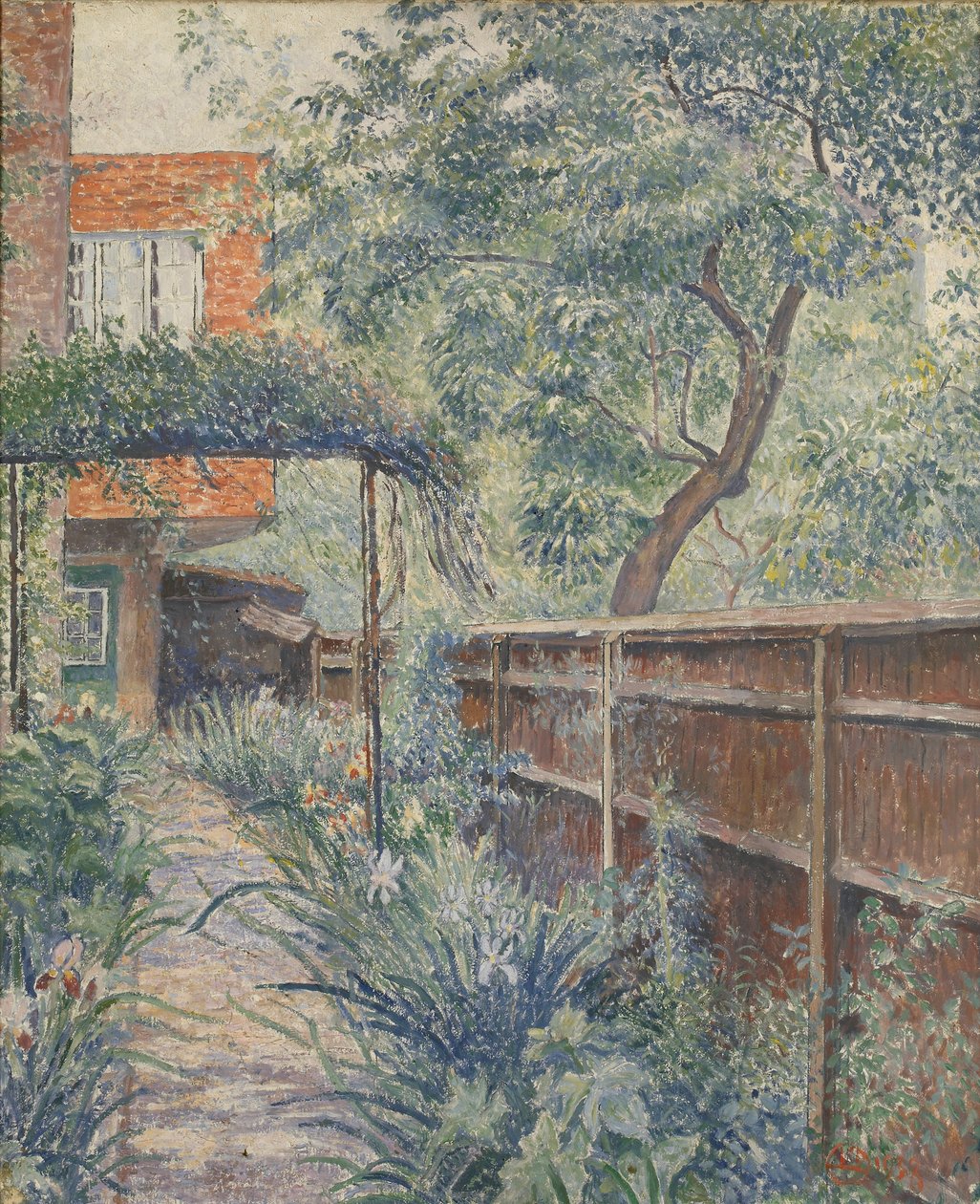 我的工作室花园，1938年 作者 卢西安·皮萨罗（Lucien Pissarro）
