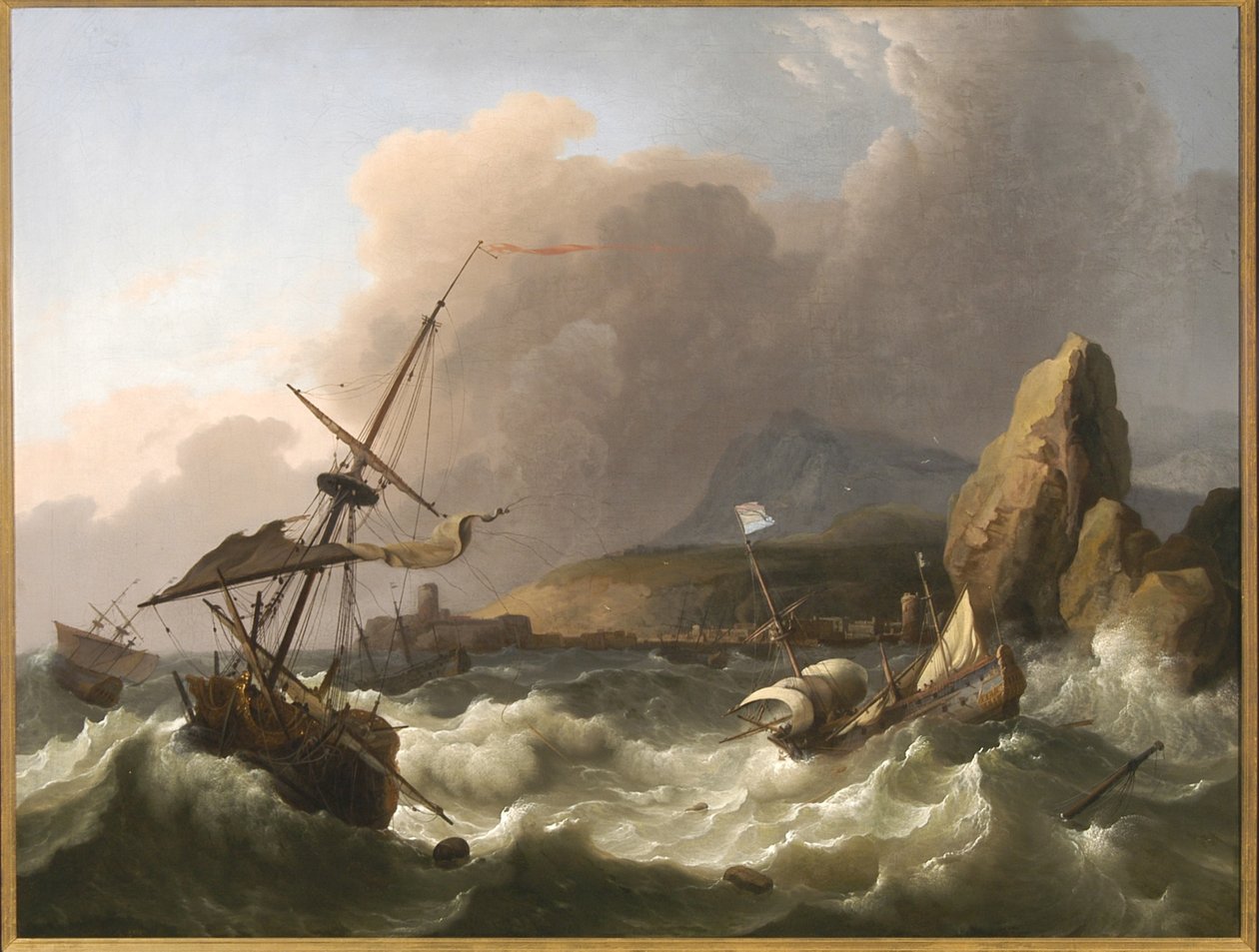 海上风暴，1702年 作者 鲁道夫·贝克森