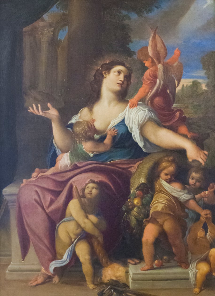 慈善（布面油画） 作者 卢多维科·卡拉奇（Ludovico Carracci）