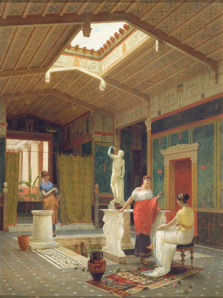 Pompeian内部，1882年 作者 路易吉·巴扎尼（Luigi Bazzani）