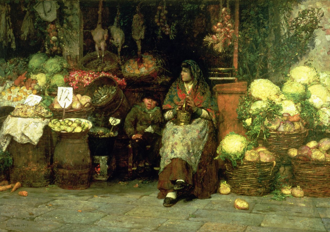 蔬菜供应商，1890年 作者 路易吉诺诺