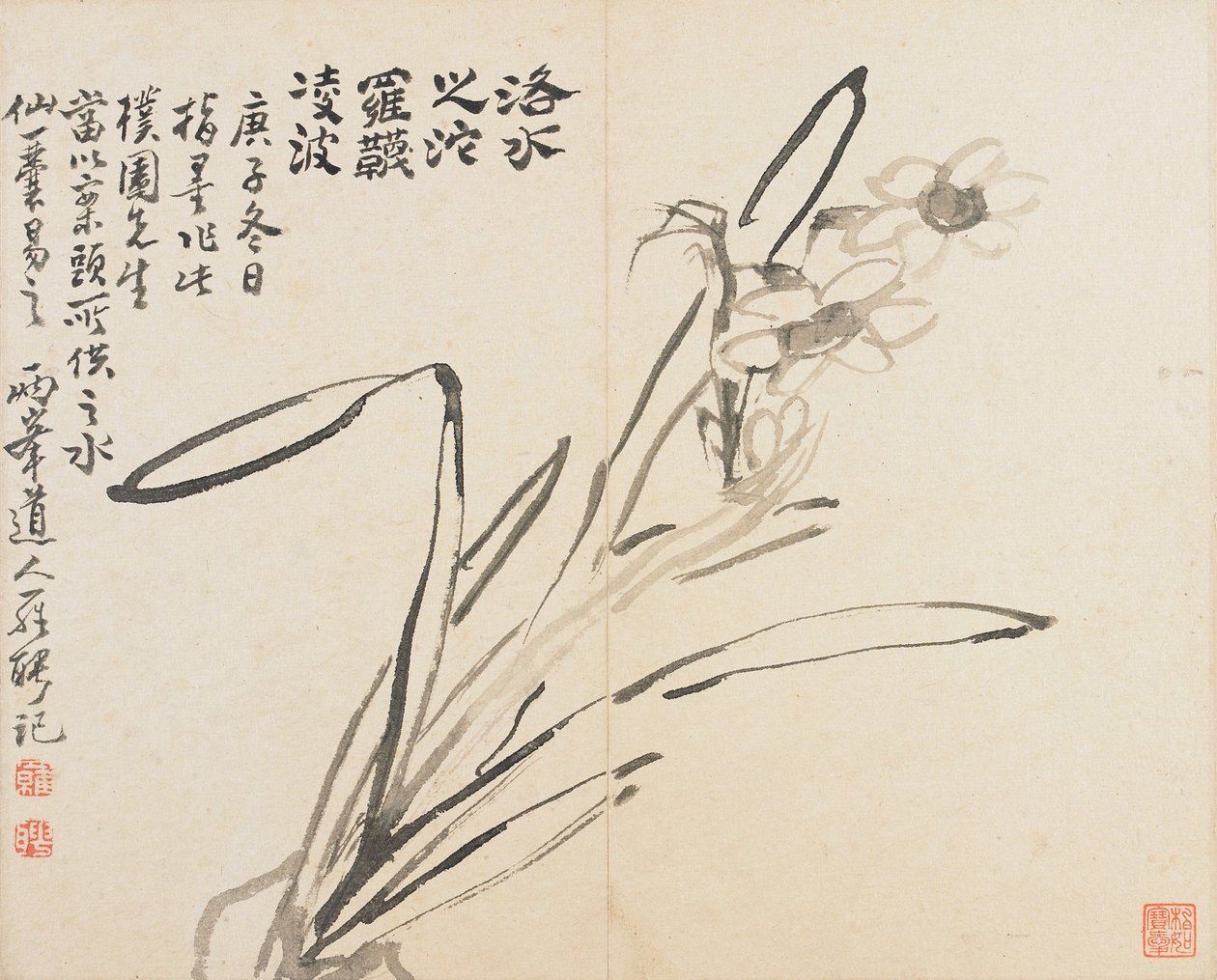 风景，花和鸟 - 水仙 作者 罗平