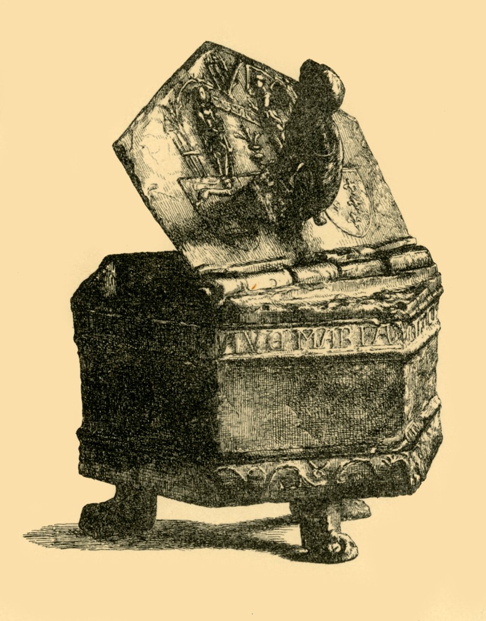锡制容器，c1300，1881。 作者 沙利文