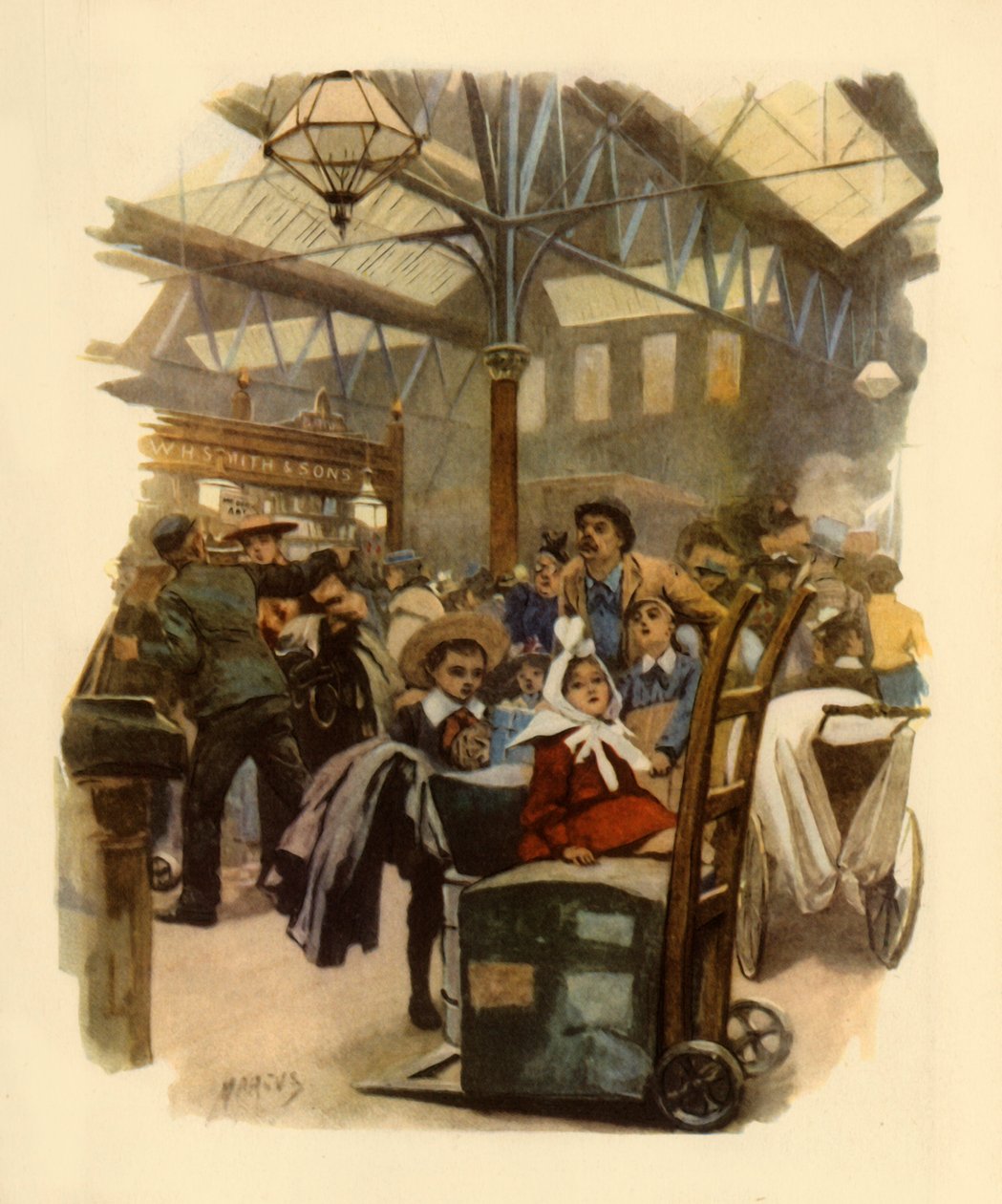 加农街车站，约1900年》，1945年。   作者 马库斯