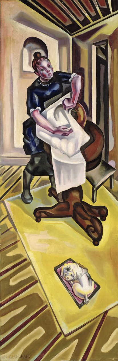 洗衣店，1921年之前 作者 玛丽亚·布兰查德（Maria Blanchard）