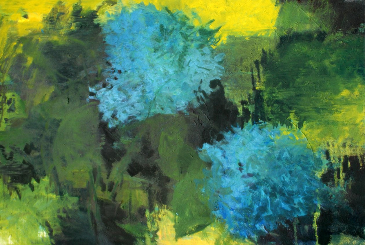 绣球花，2023 年（布面油画） 作者 玛丽娜·法尔科