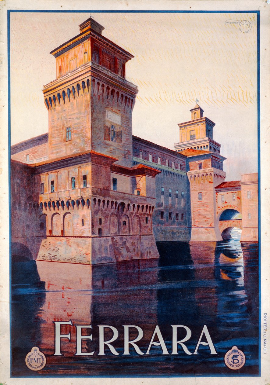 海报广告费拉拉，1928年 作者 马里奥·博尔戈尼（Mario Borgoni）