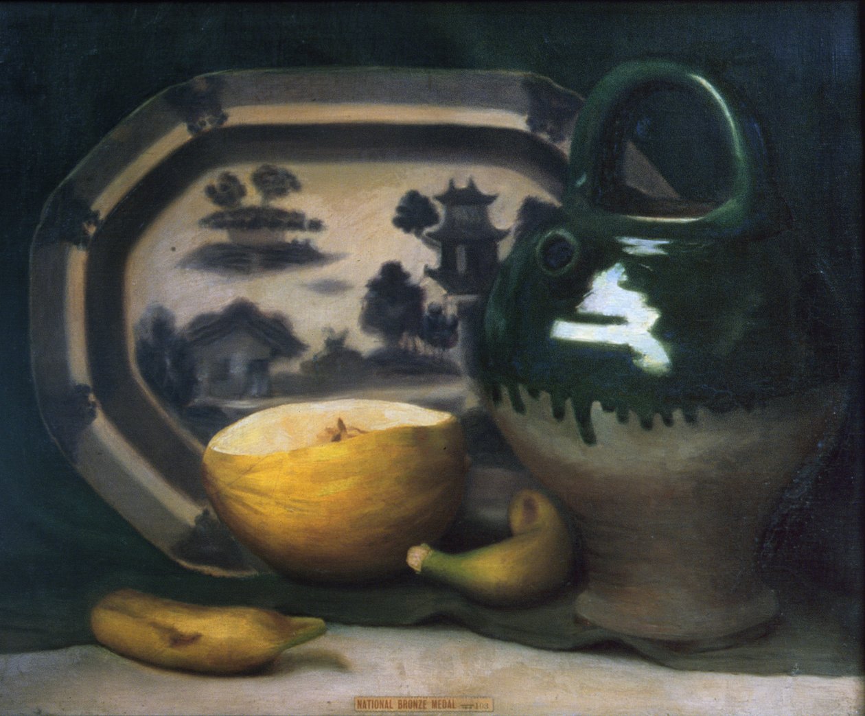 静物与甜瓜，1908年 作者 马克·格特勒