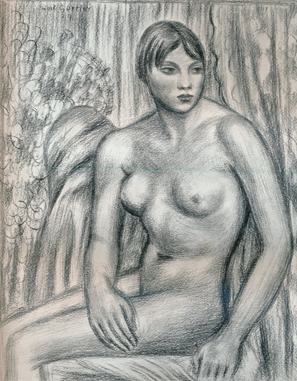 裸体研究，1932年，二十世纪 作者 马克·格特勒