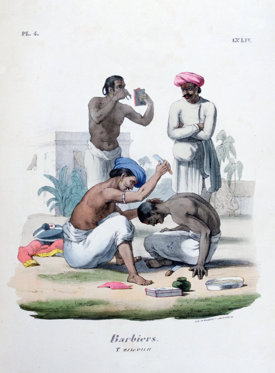 理发师，1828 作者 Marlet et Cie