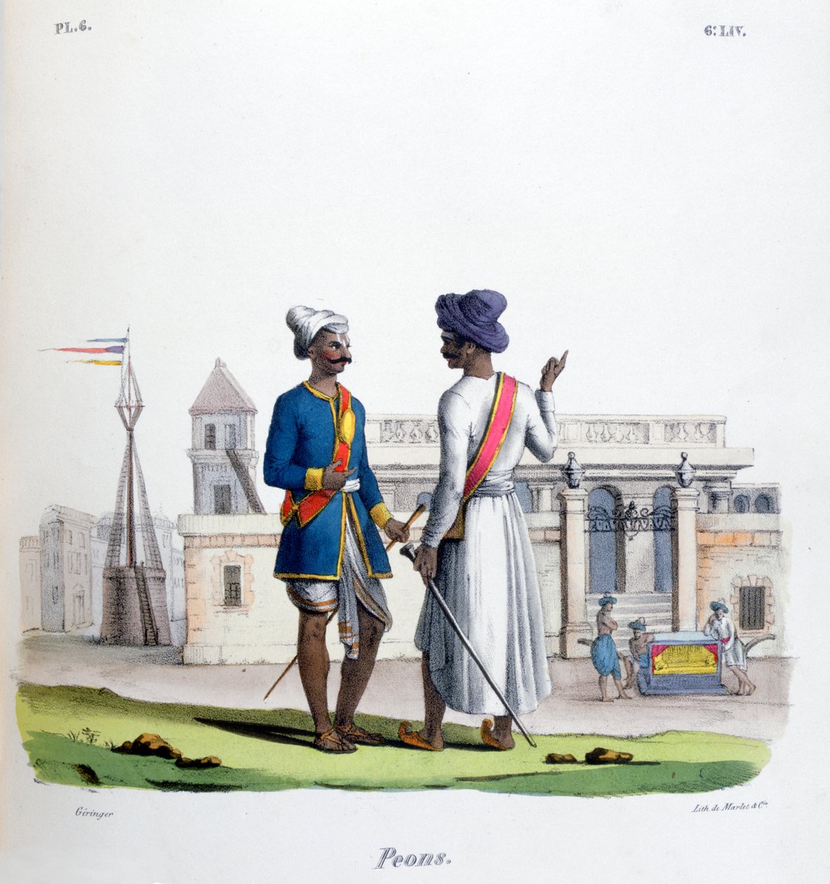 脚兵，1828年 作者 Marlet et Cie