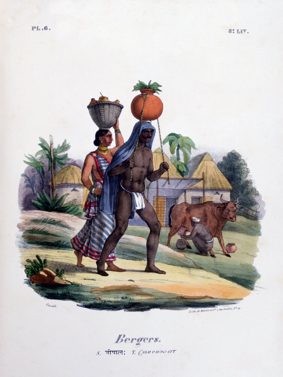 牧羊人，1828年 作者 Marlet et Cie
