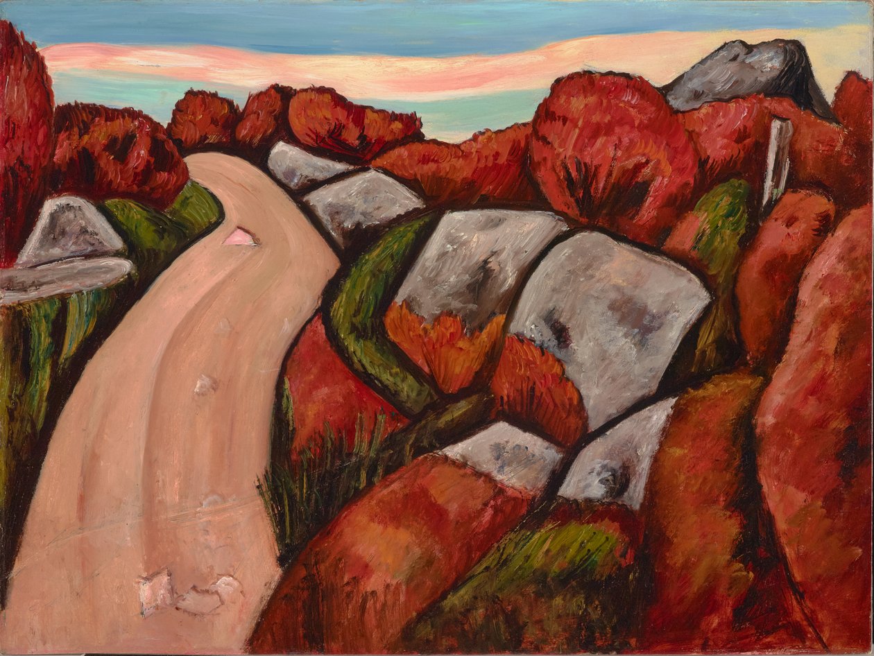 蓝莓公路，狗镇，1931年 作者 马斯登·哈特利