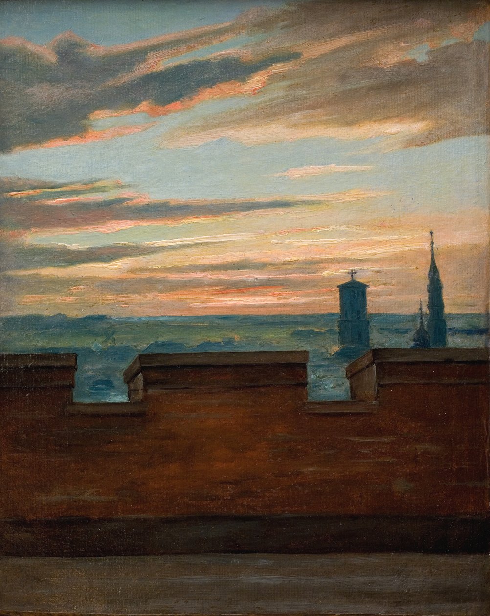 哥本哈根的夕阳美景 作者 马蒂努斯·罗比（MartinusRørbye）