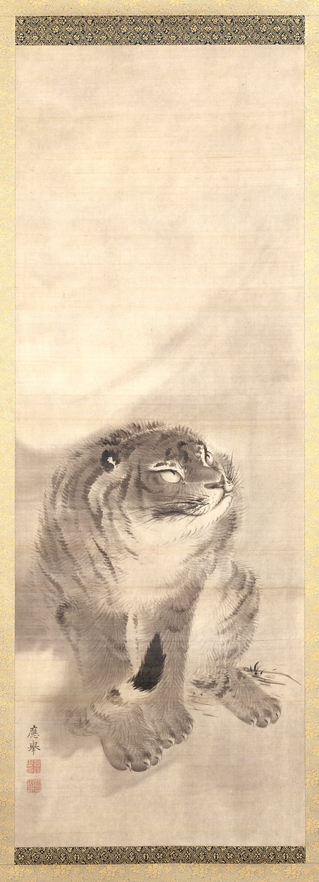 虎（水墨设色绢本） 作者 丸山大京
