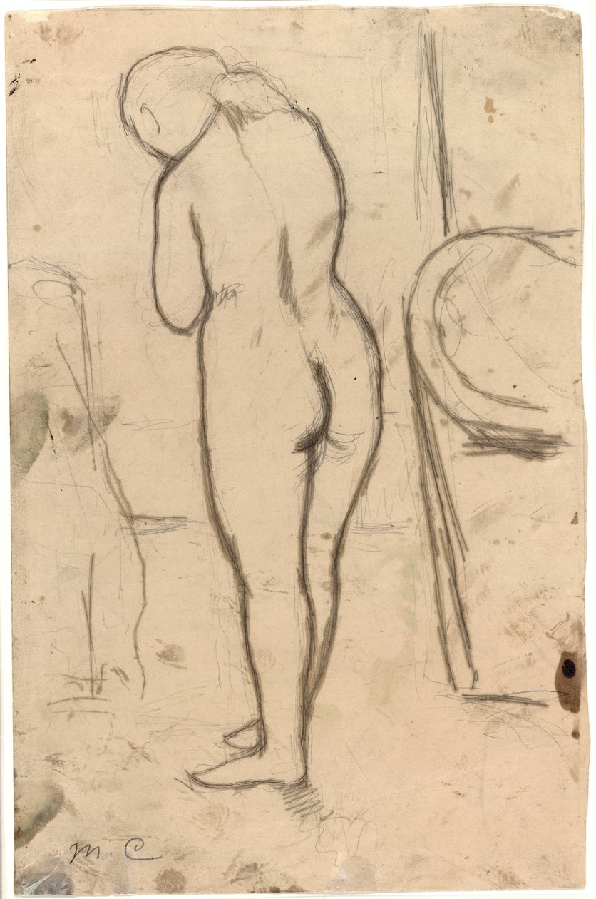 站立裸体画，约1879年 作者 玛丽·卡萨特