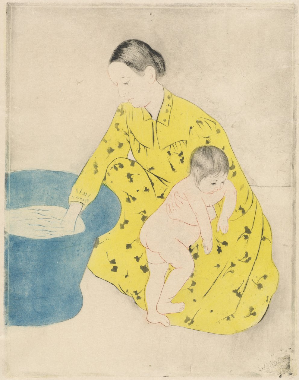 浴场》，1890-1891。 作者 玛丽·卡萨特