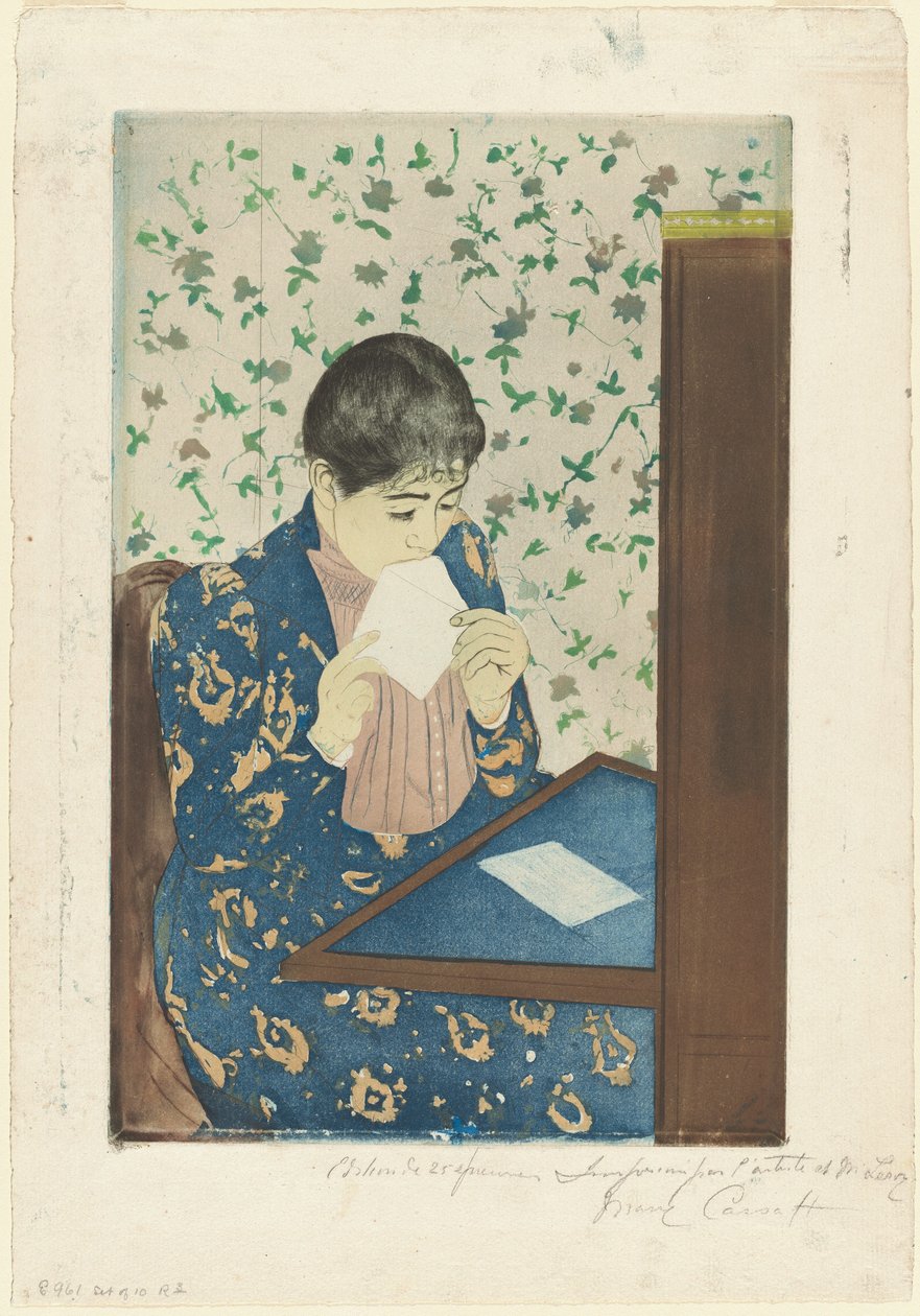 信》，1890-1891。 作者 玛丽·卡萨特