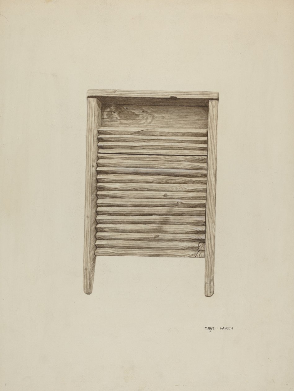 水洗板，约1940年。 作者 玛丽·汉森