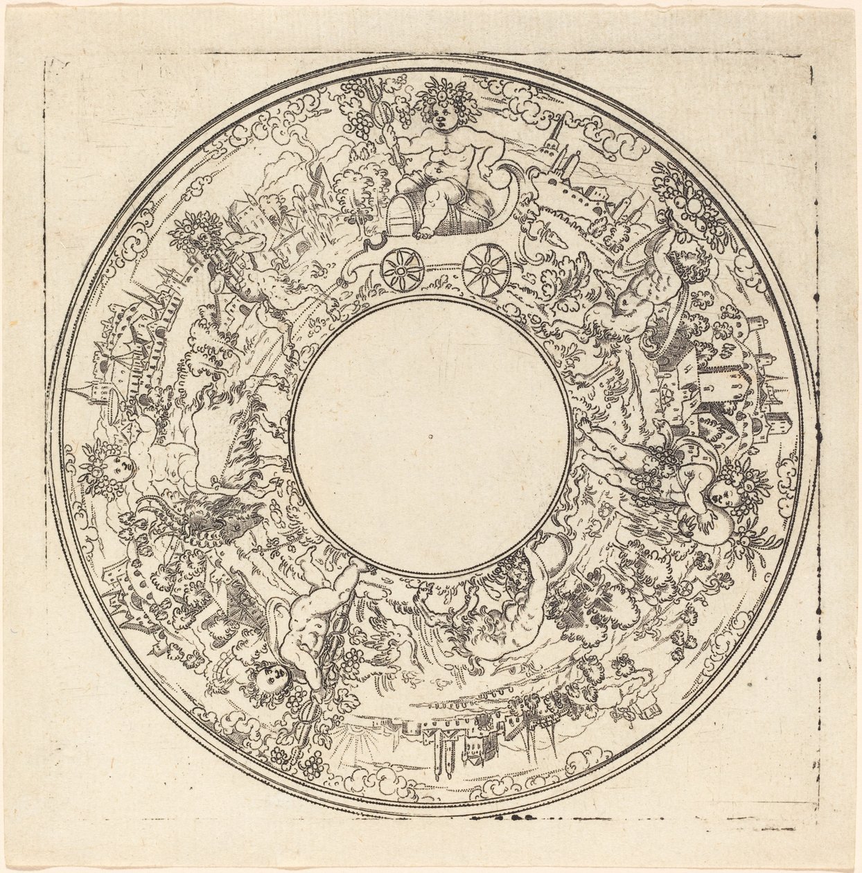 车上的巴克斯(Bacchus) 作者 大师是。