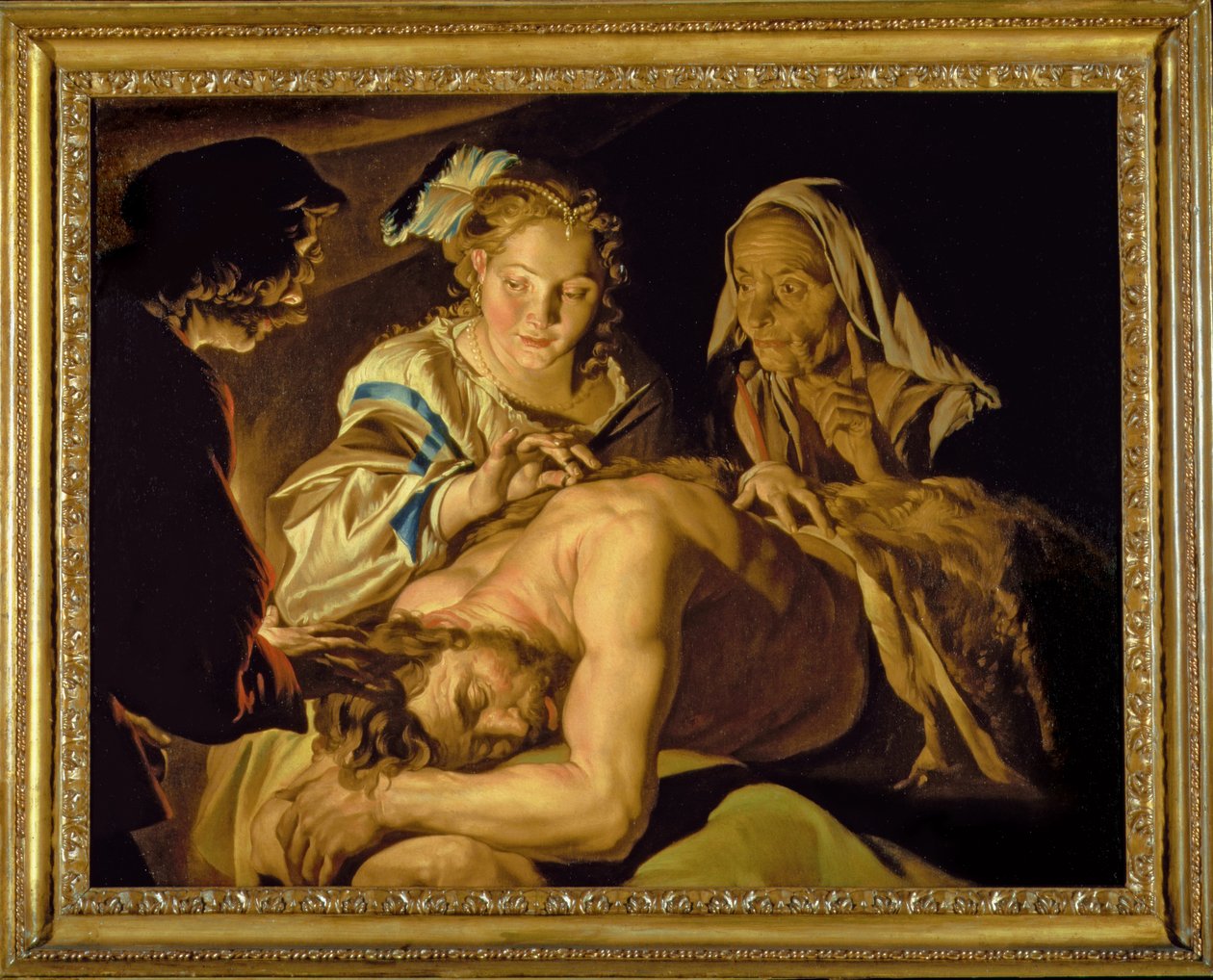 参孙和大利拉 作者 马蒂亚斯·斯托默（Matthias Stomer）