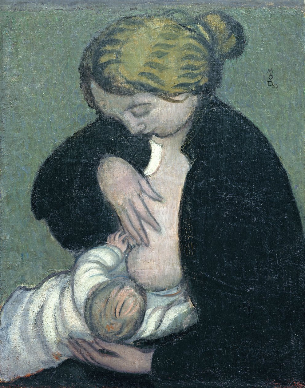穿着黑色衬衫的母亲，1895年 作者 莫里斯·丹尼斯（Maurice Denis）