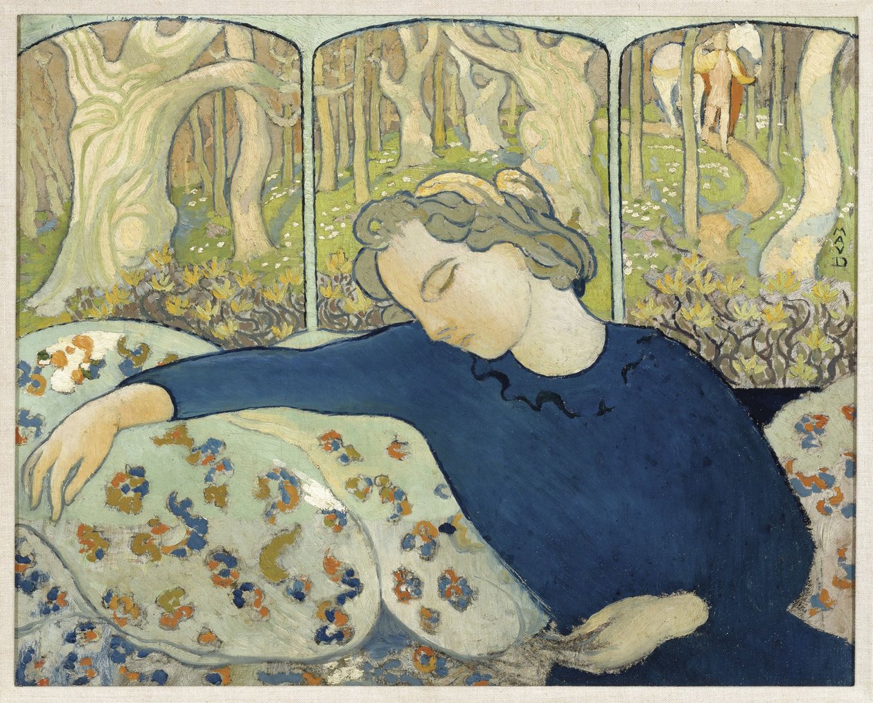 Dormeuse au Bois Magique，1892年。 作者 莫里斯·丹尼斯（Maurice Denis）