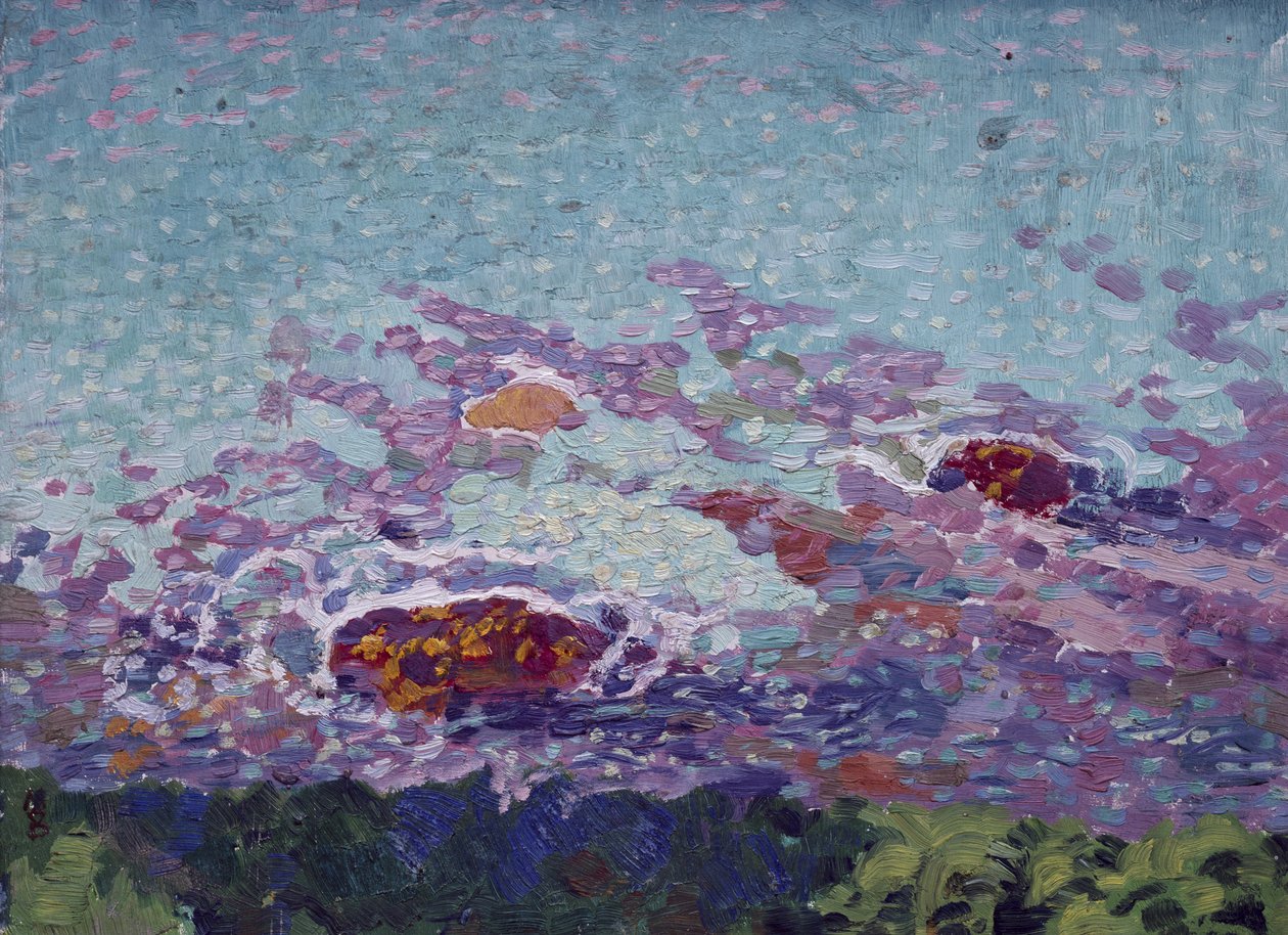 海洋海岸（纸上油画 作者 莫里斯·丹尼斯（Maurice Denis）