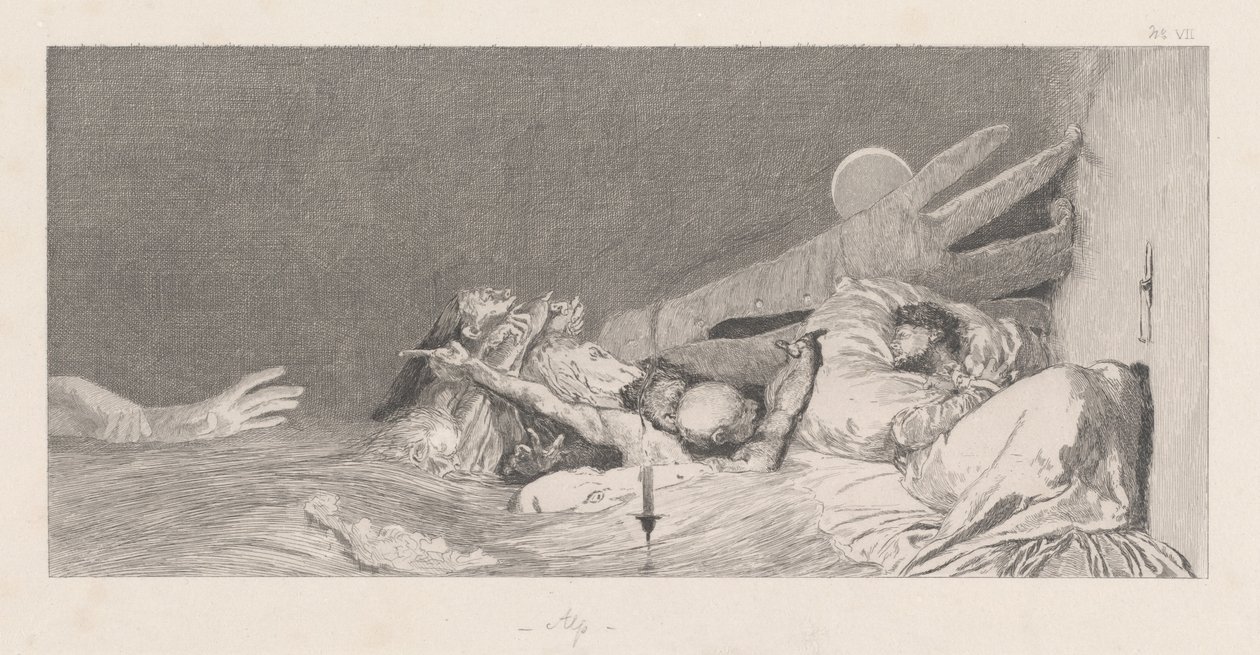 焦虑 恐惧，1878-1880。 作者 马克斯·克林格
