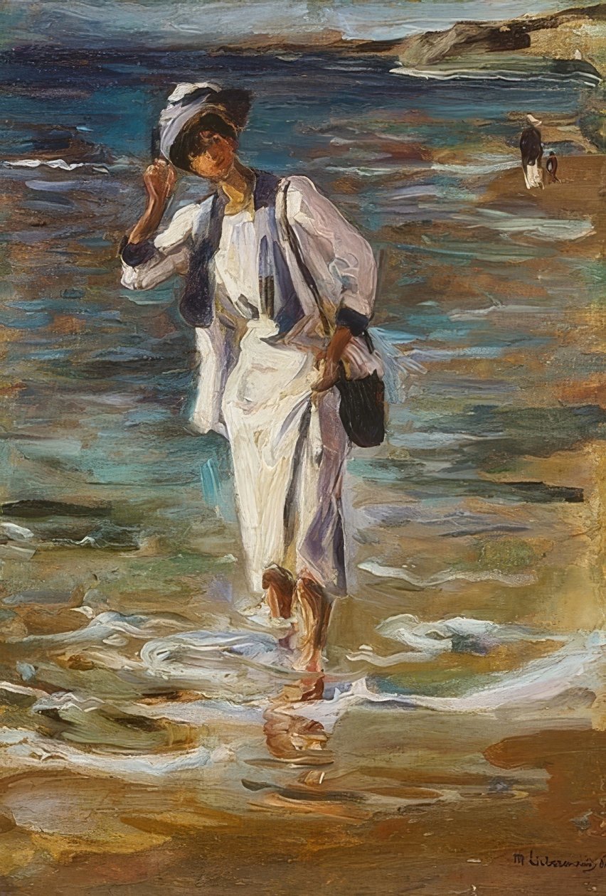 海滩的妇女。 1908年 作者 马克斯·利伯曼