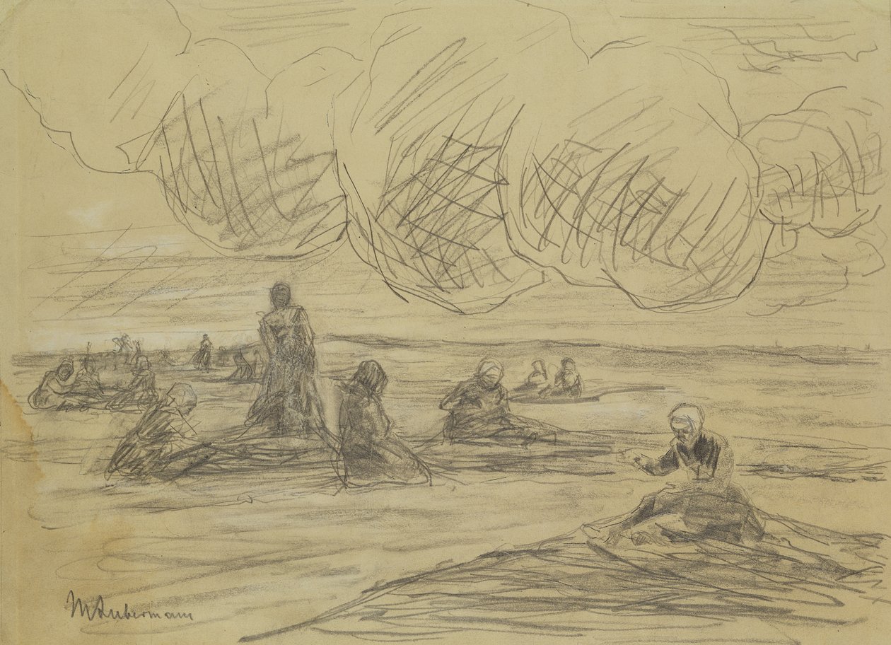 修复篮网，1894年 作者 马克斯·利伯曼