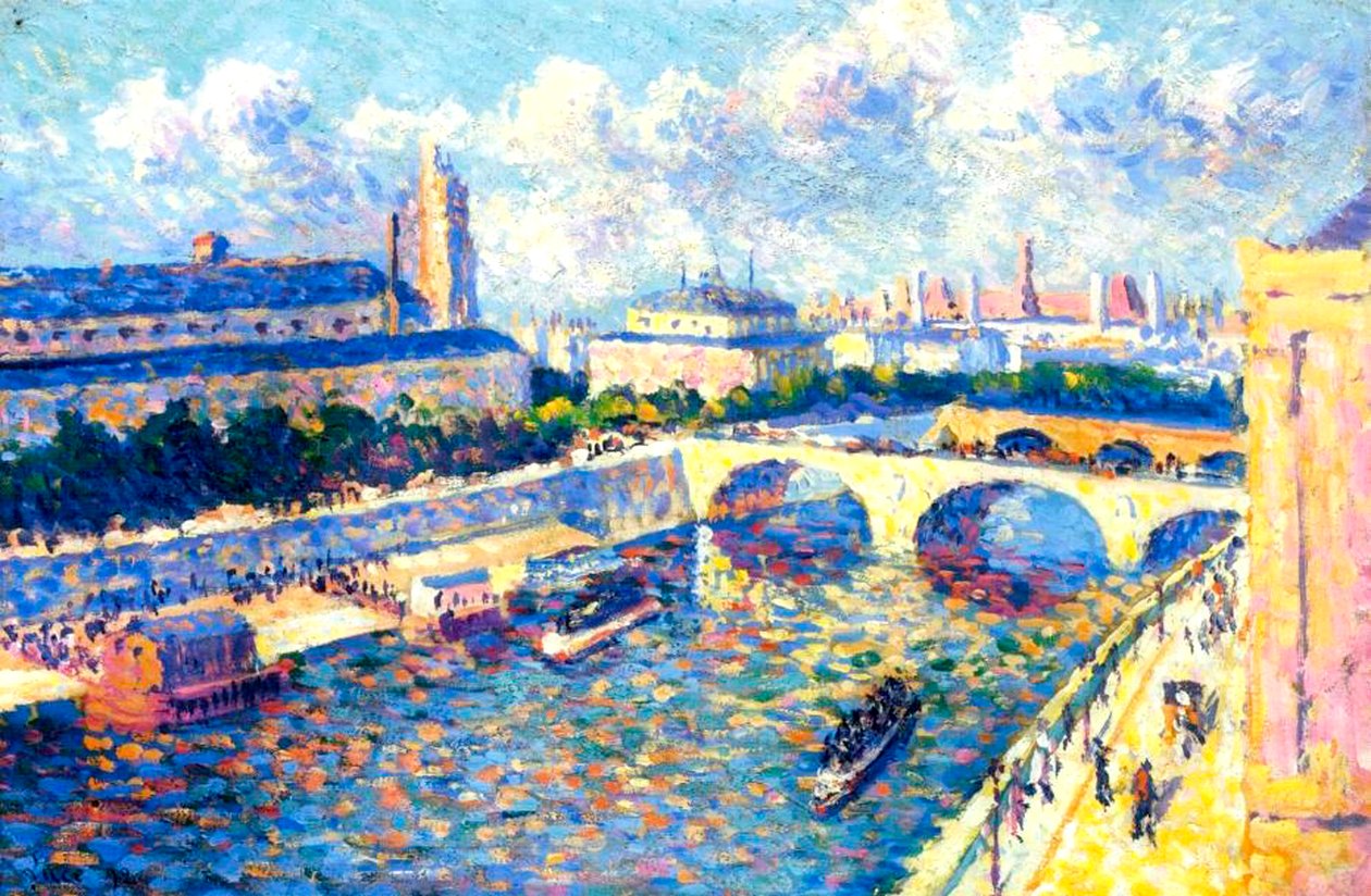 塞纳河，巴黎，1892年 作者 马克西米利安·卢斯（Maximilien Luce）