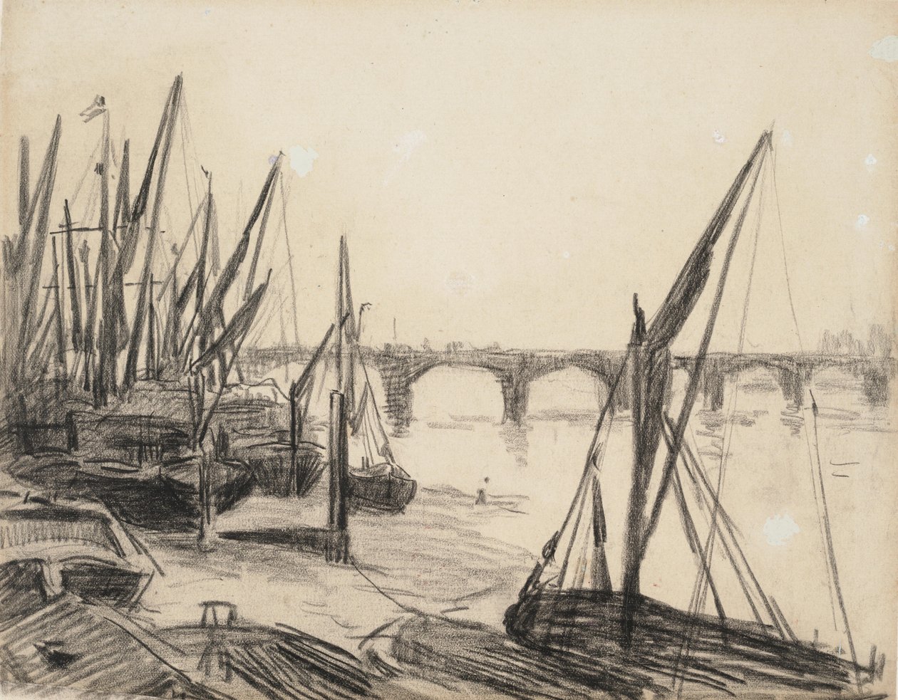 沃克斯豪尔大桥泰晤士河 作者 马克西米利安·卢斯（Maximilien Luce）