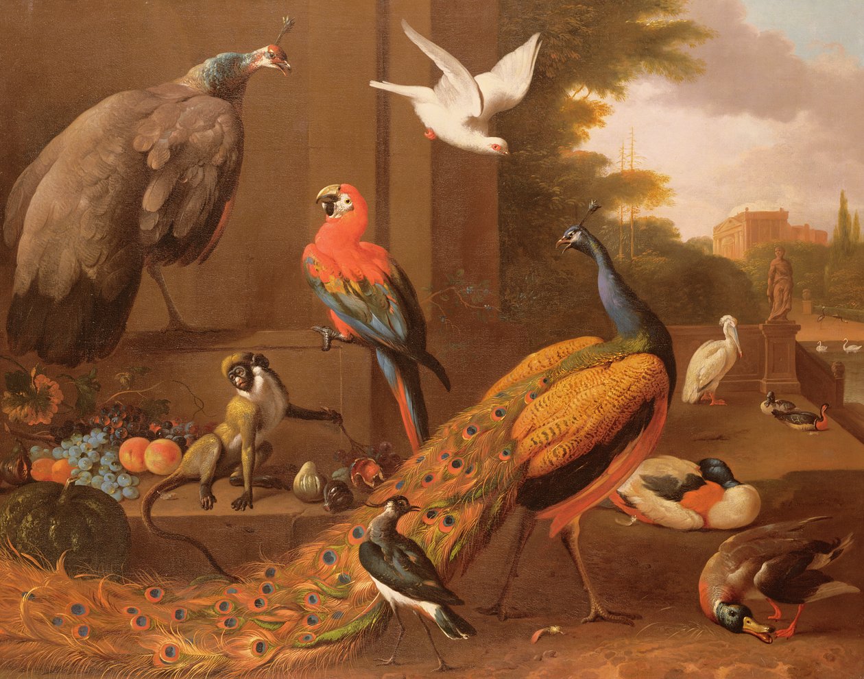 鸟类在景观中 作者 Melchior de Hondecoeter