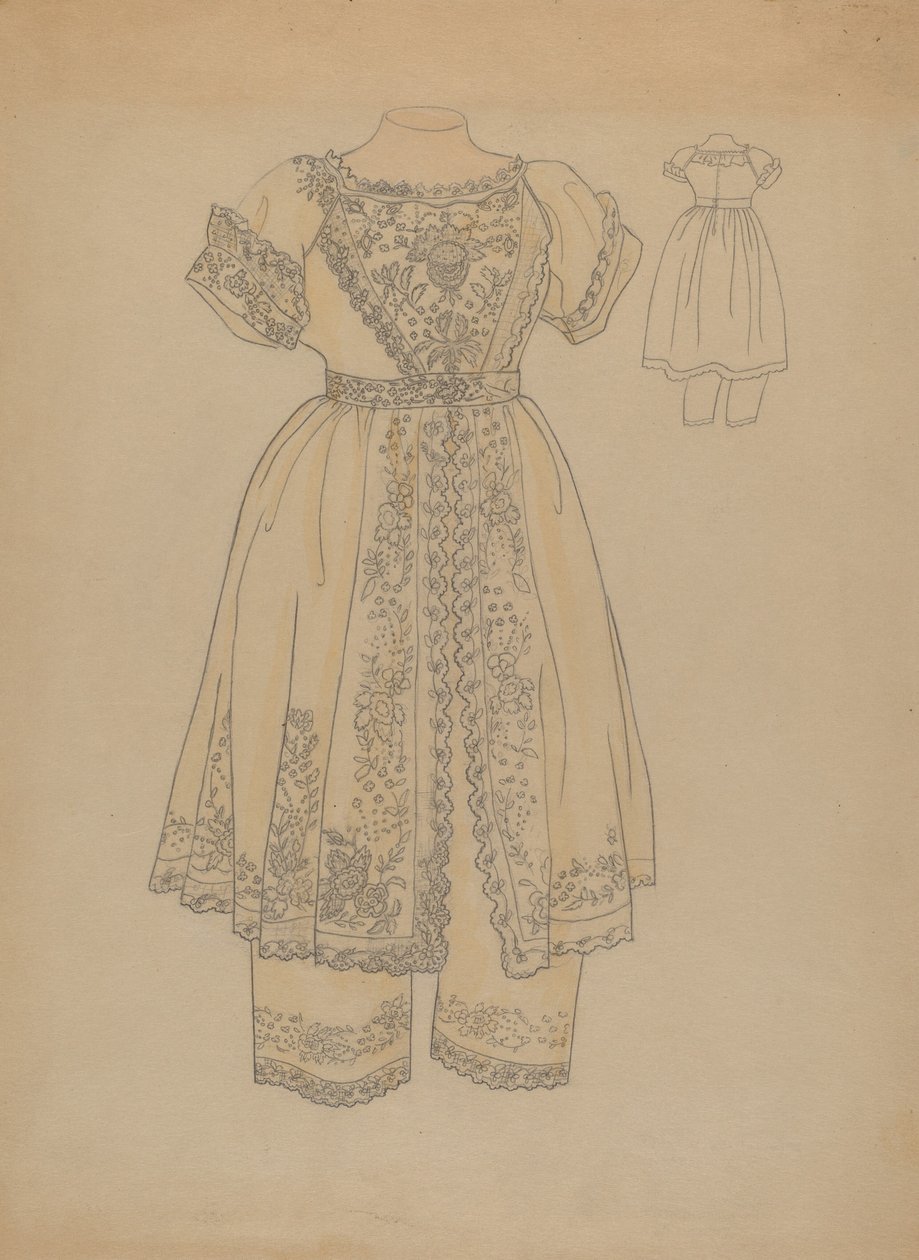 孩子的衣服，约1936年。 作者 梅丽塔·霍夫曼
