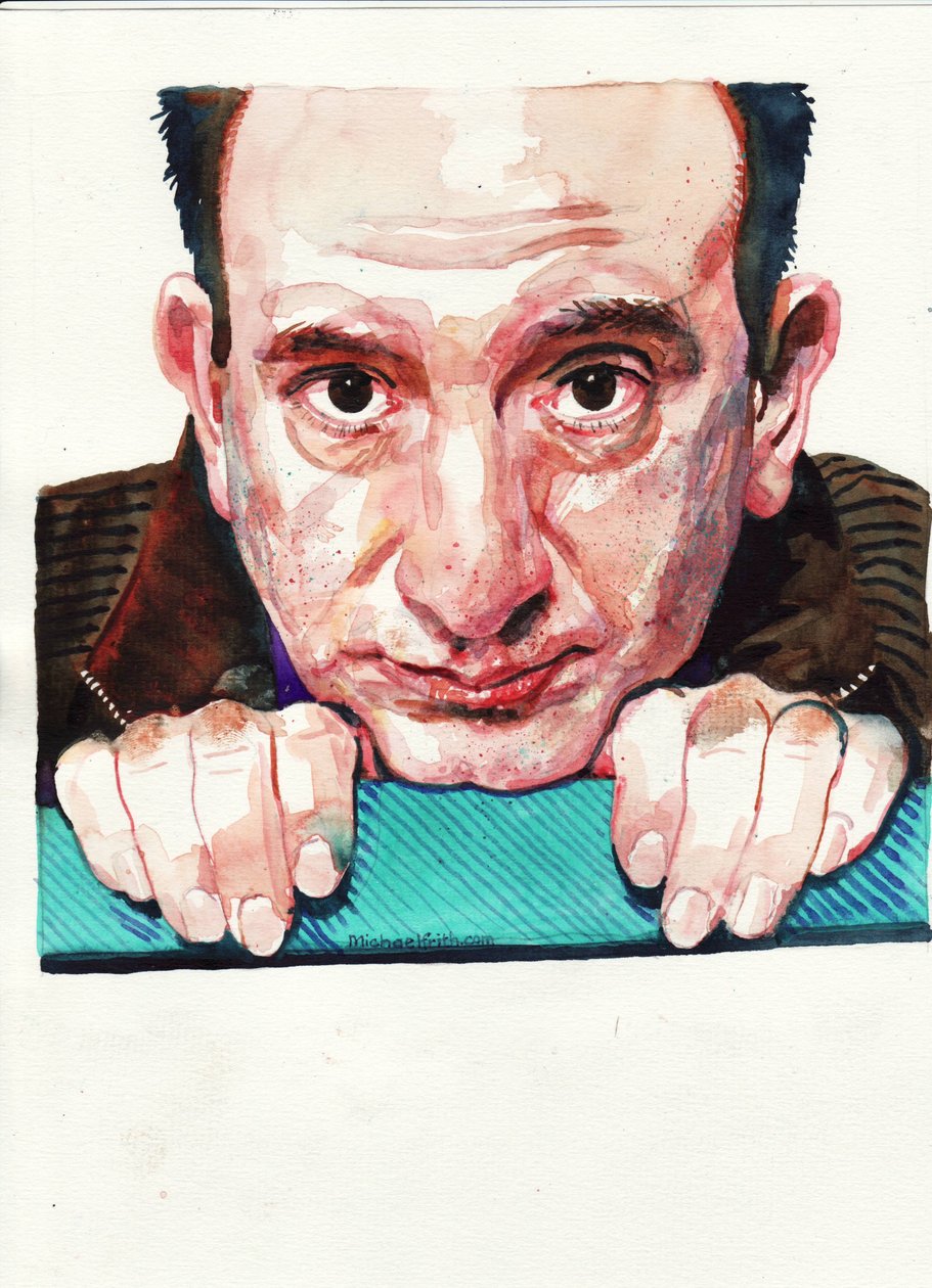 阿曼多·伊安努奇（水彩画） 作者 迈克尔·弗里斯
