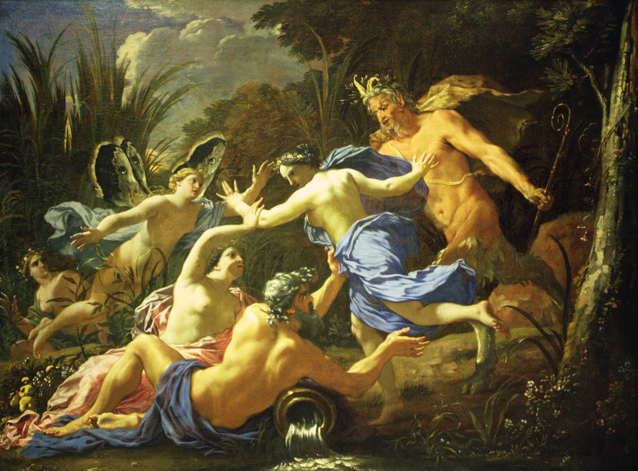 Pan和Syrinx，1657 作者 米歇尔·多里尼（Michel Dorigny）