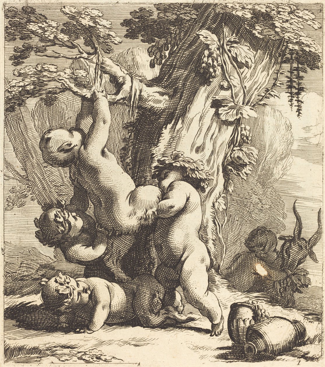 爬葡萄藤的普蒂和法尼 作者 米歇尔·多里尼（Michel Dorigny）