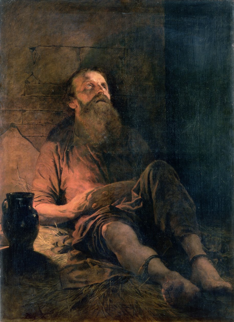 在狱中 作者 Zichy的Mihaly