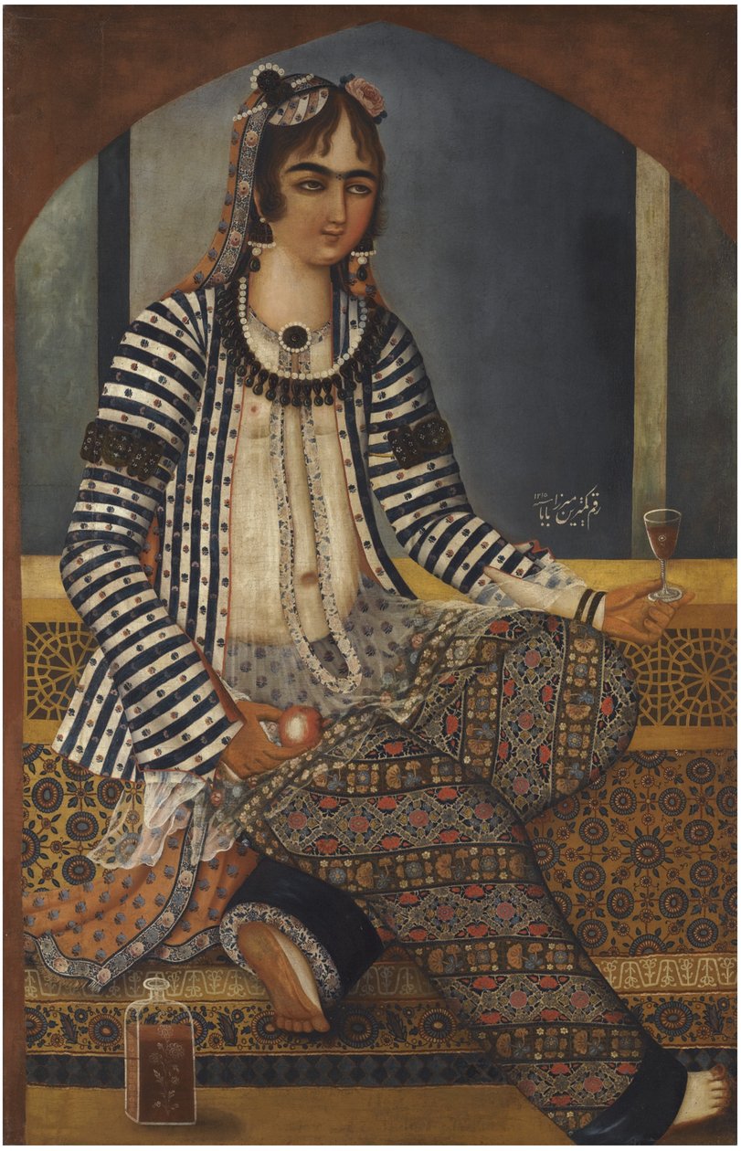 一位女士的画像 作者 米尔扎·巴巴（Mirza Baba）