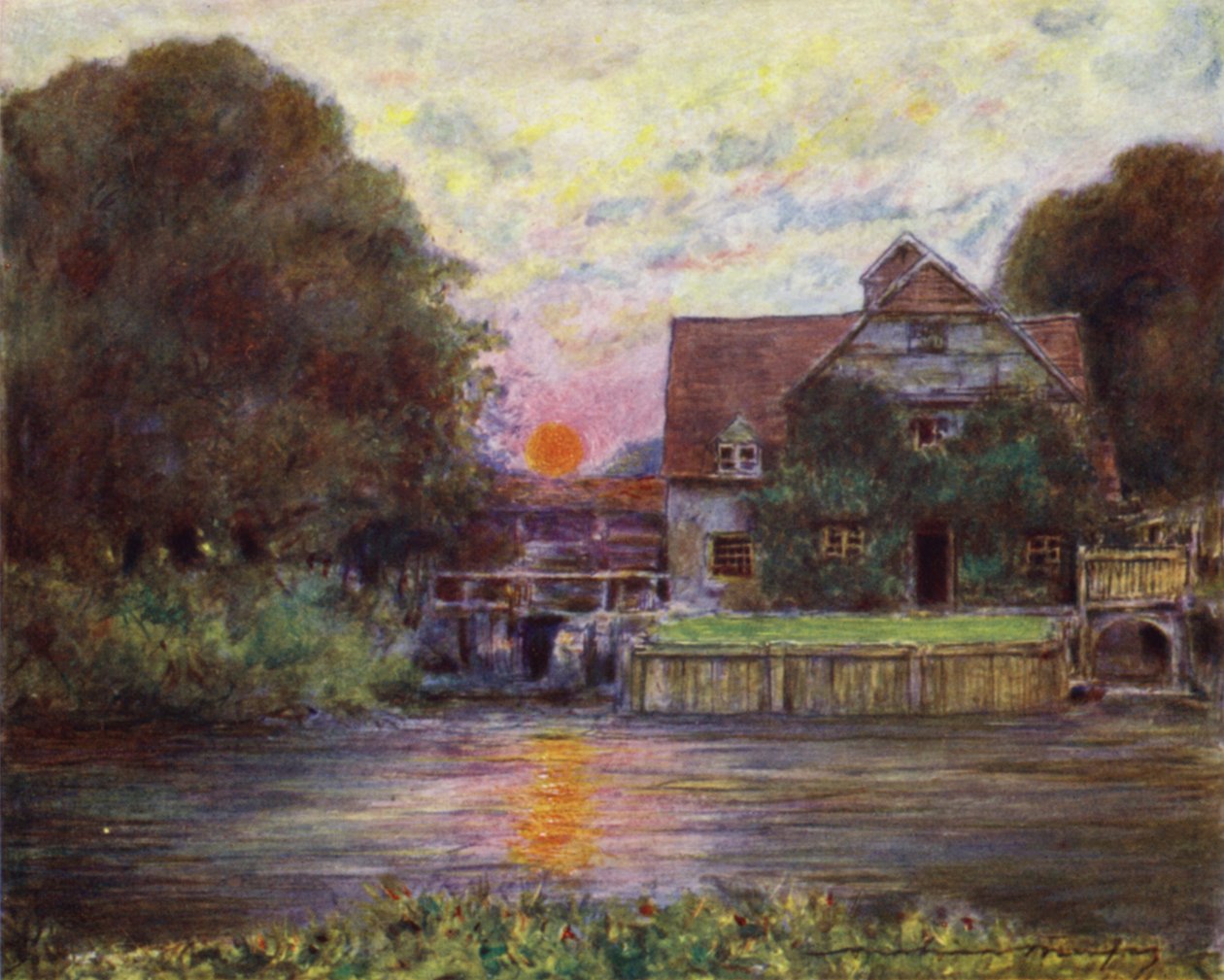 Mapledurham Mill 作者 Mortimer Ludington Menpes