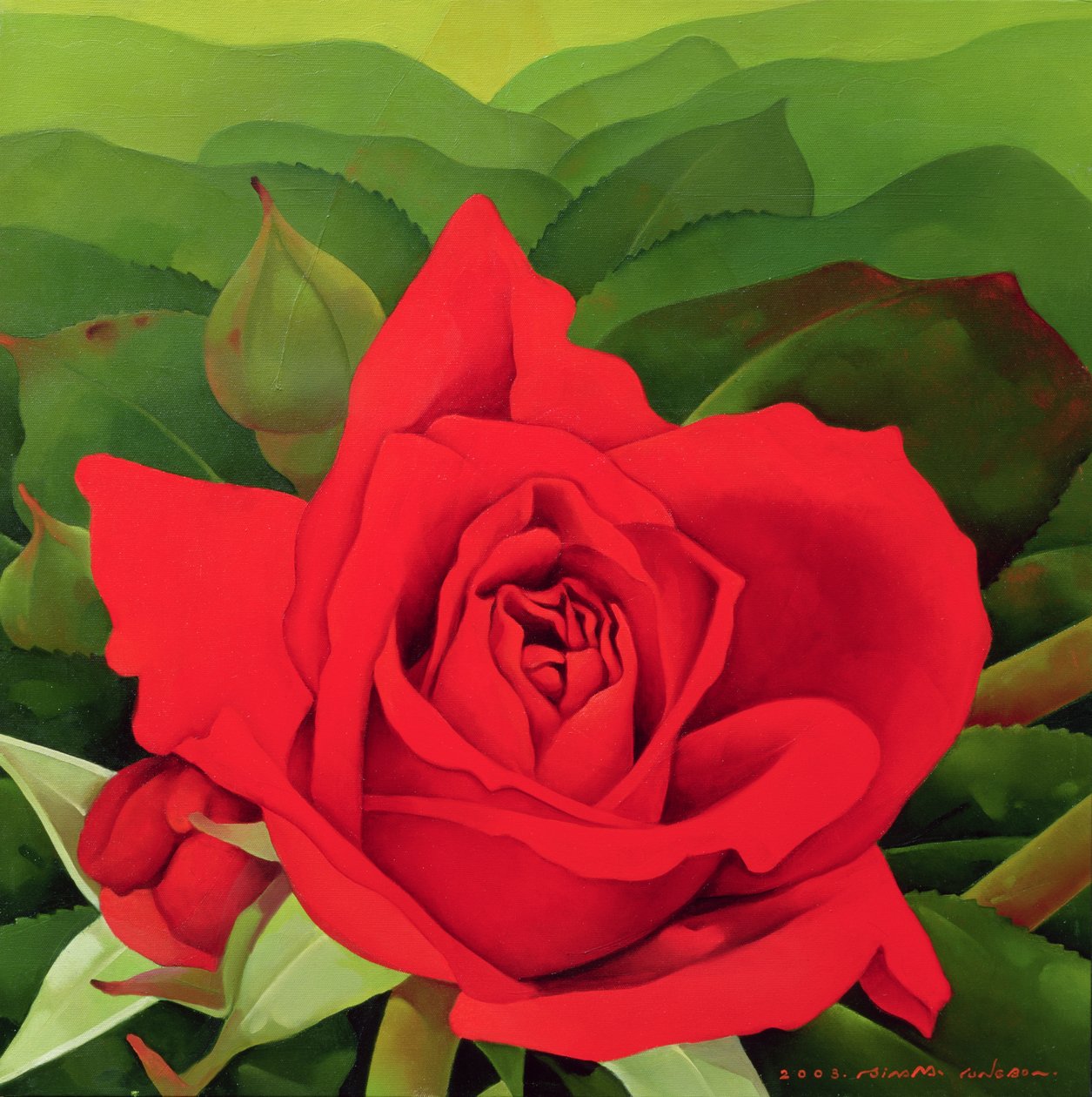 玫瑰，2003年 作者 明博心