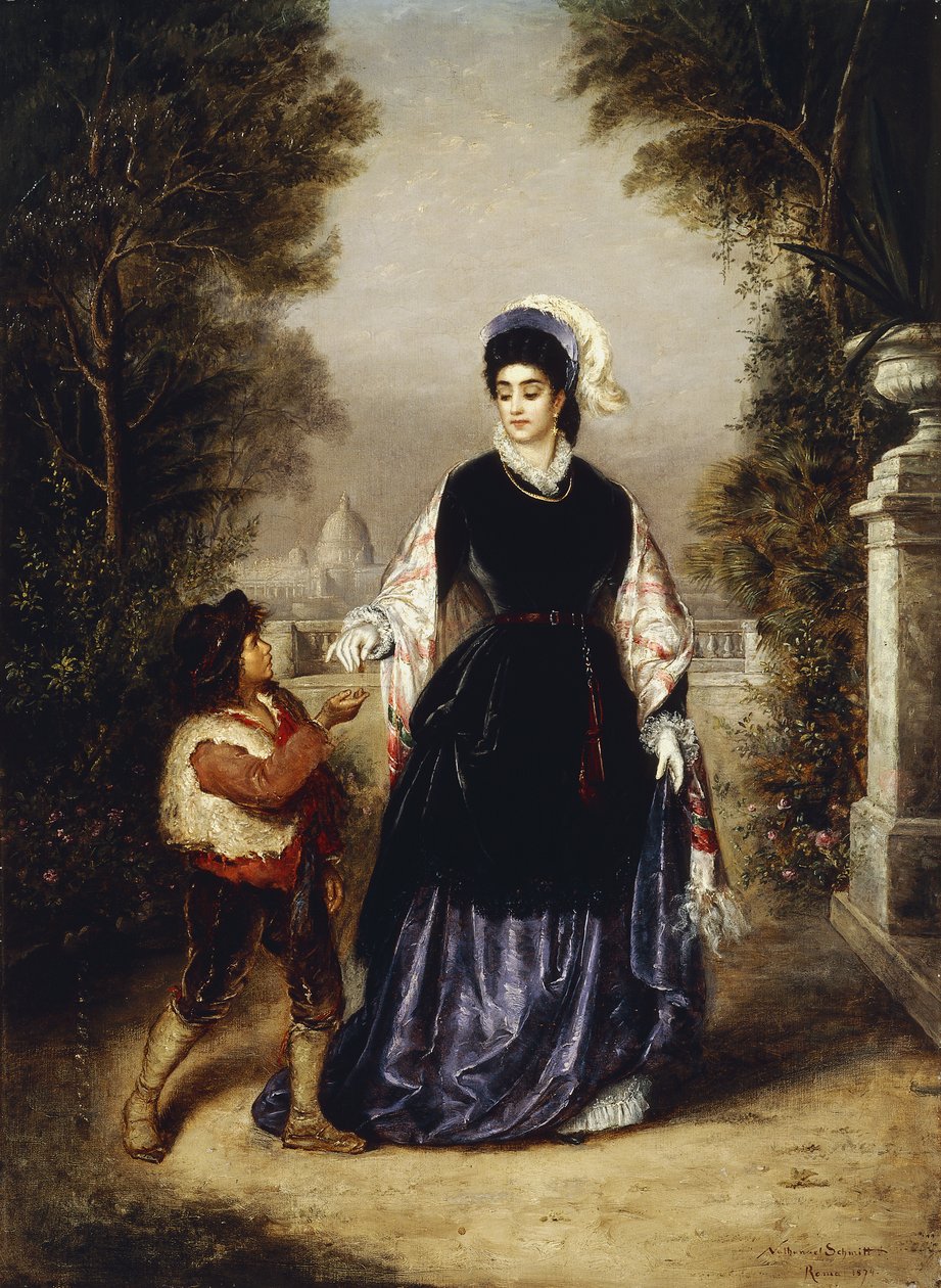 慷慨的女士，1874年 作者 纳撒尼尔·施密特（Nathanial Schmitt）