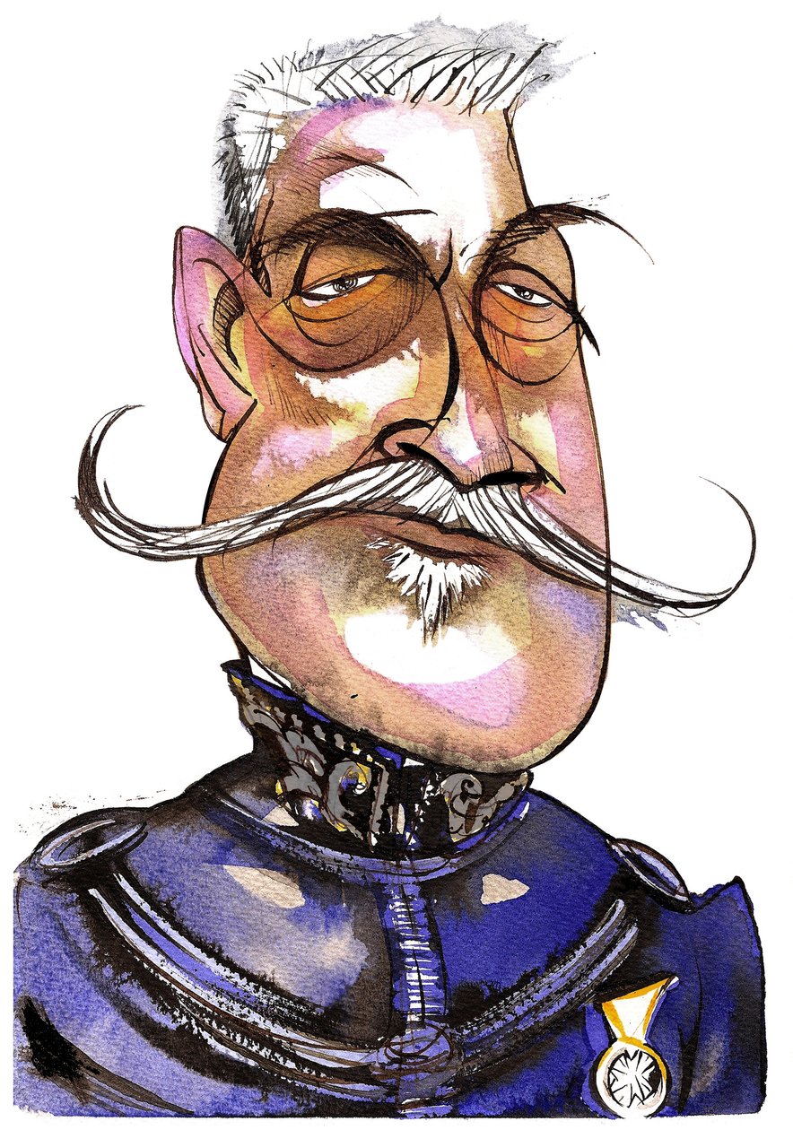 Ferdinand Foch-French Marshall（1851-1929）;彩色漫画 作者 尼尔·奥斯本