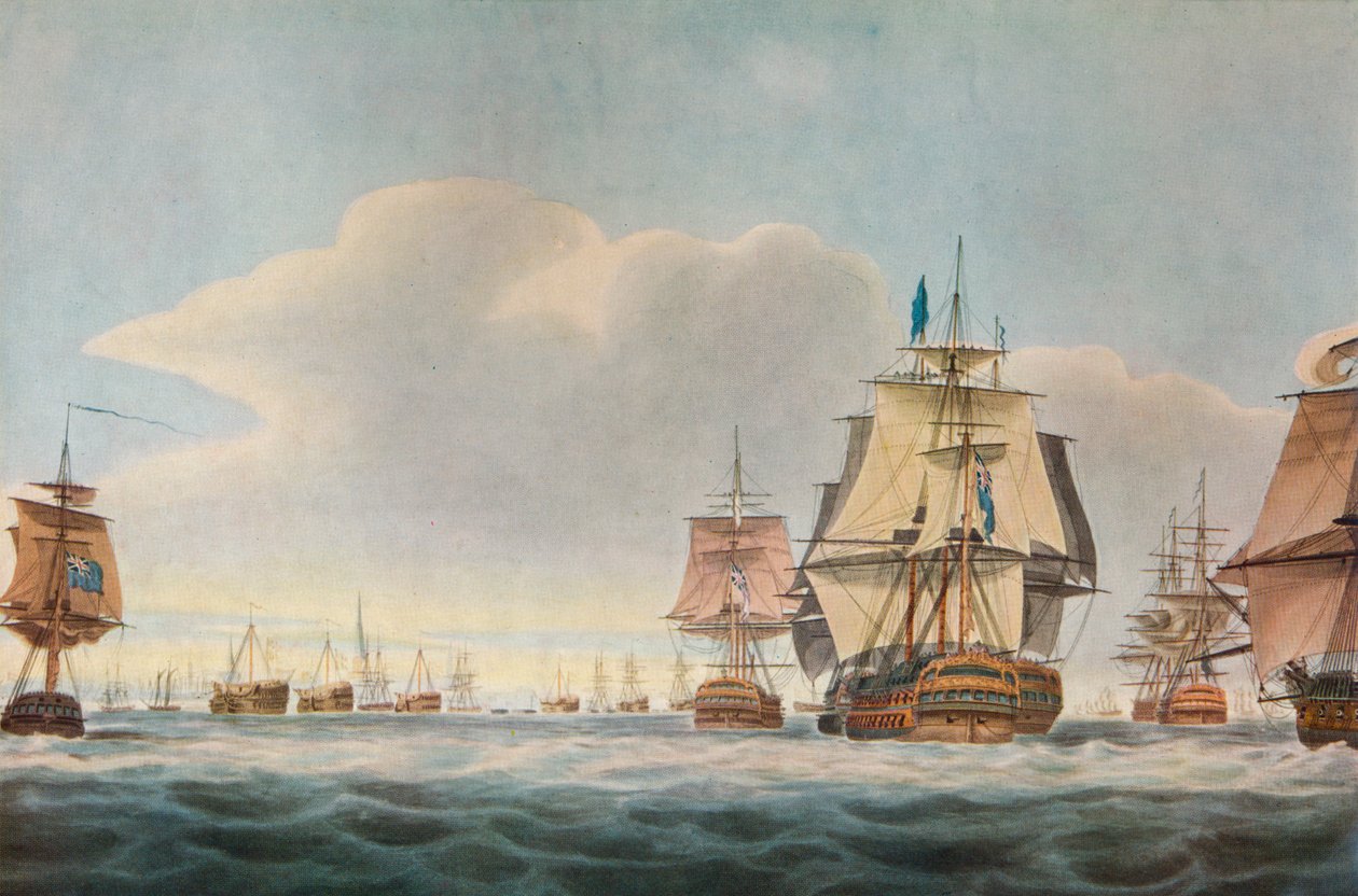 哥本哈根战役，c1801 作者 尼古拉斯·波科克（Nicholas Pocock）