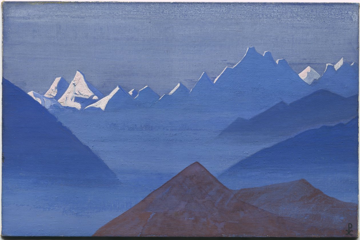 日落，“花”系列，1931年 作者 尼古拉斯·罗里奇